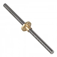 8mm Thread 2mm Pitch 150mm Trapezoidal 4 Start Lead Screw with Copper Nut