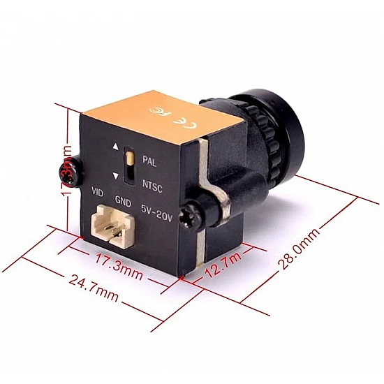 Readytosky 1000TVL 1/3 CCD 110 Degree 2.8mm Lens NTSC PAL Switchable Camera for FPV Quadcopter