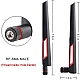 AC88U 10dBi High Gain Dual Band Wi-Fi Antenna RP-SMA for Router (Black & Red)