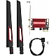 AX200 Pro WiFi 6 PCIe Adapter 3000Mbps Bluetooth 5.2 10dBi Antenna