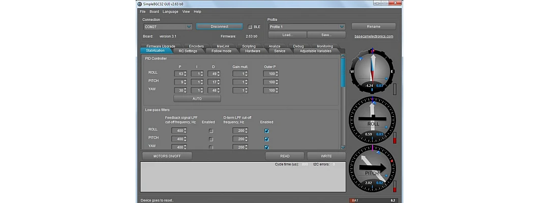 BCG Base cam Gimble connect error Fix - Auto Shuitdown after connect. BCG Base cam Gimble connect error Fix - Auto Shuitdown after connect.