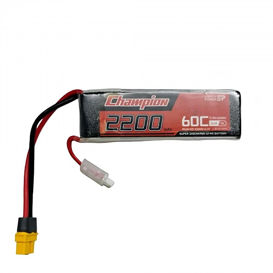 Champion 11.1V 2200mAh 3S 60C LiPo Battery for RC Drones & Cars