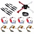 Drone Accessories Combo (4 x Motor, 4 x ESC, 2 x 1045 Propeller, 1 x F450 Frame, Strap Belt)
