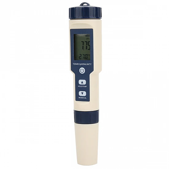 EZ9909 pH/TDS/EC/Salinity/Temperature 5-in-1 Pen-type Digital Water Quality Tester
