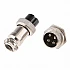 M12/GX12 4 Pin Male-Female Aviation Plug Connector