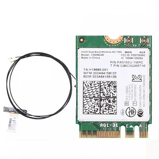 Intel 7260NGW Dual Band Wireless-AC 7260 WiFi Bluetooth 4.0 Card