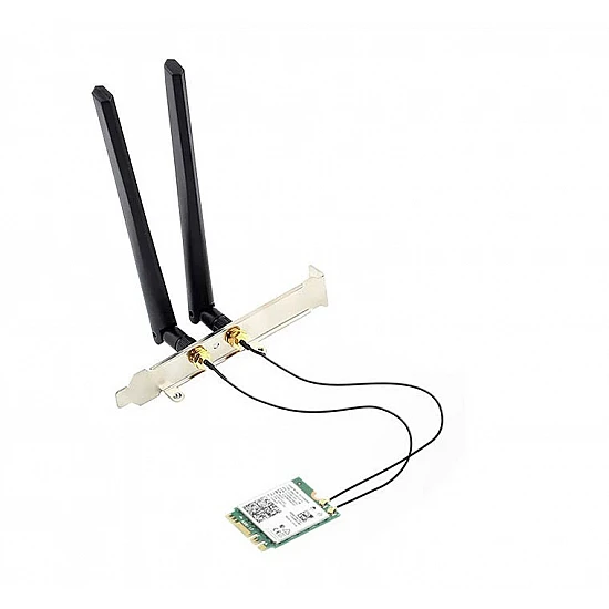 Intel AX200 WiFi 6 Dual Band 2400Mbps Card with 8dBi Antenna Kit