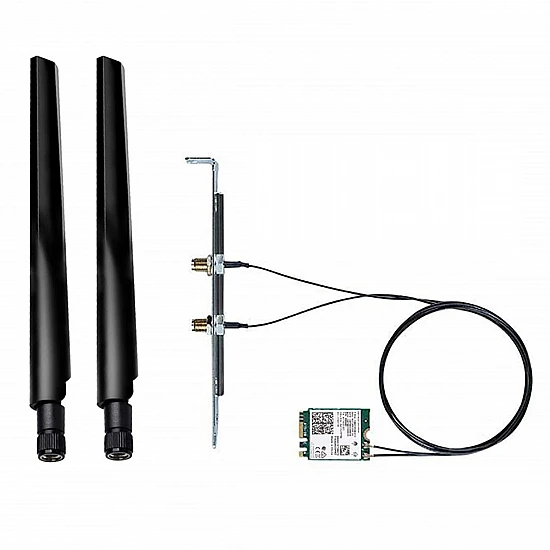 Intel AX210 WiFi 6E Bluetooth 5.3 M.2 Card with 8dBi Antenna Kit