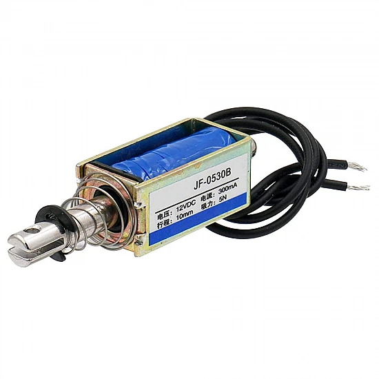 JF-0530B DC 12V 1A 10mm 5N Push Pull Solenoid Electromagnet