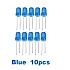 Blue LED 5mm Pack Of 10 (Light Emitting Diod)