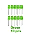Green LED 5mm Pack Of 10  (Light Emitting Diod)