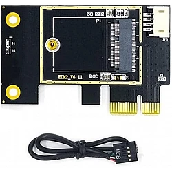M.2 NGFF to PCI-E X1 Adapter with Bluetooth Cable for WiFi Module