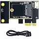 M.2 NGFF to PCI-E X1 Adapter with Bluetooth Cable for WiFi Module