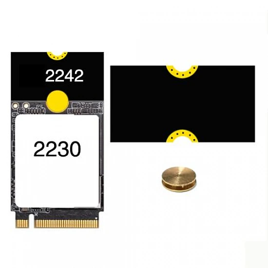 M.2 NVMe SSD Extension Bracket 2230 to 2242 Screwless Adapter