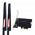 NGFF M.2 Wireless Network Card to PCI-E Adapter with Heatsink (High End Model) With 10DB Antenna