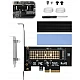 NVMe M.2 SSD to PCI-E X4 Adapter with Aluminum Heatsink