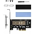 NVMe M.2 SSD to PCI-E X4 Adapter with Aluminum Heatsink - NVMe to PCI-E X4 adapter with heatsink