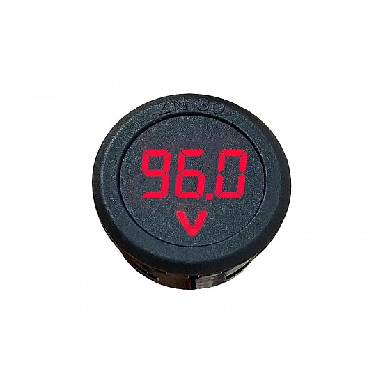 Round LED Digital Voltmeter Display DC 4-100V  | Red