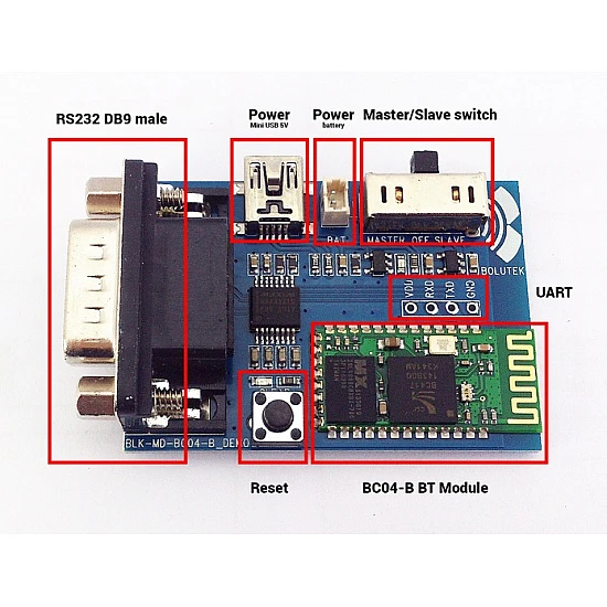 RS232 Bluetooth Serial Adapter Communication Master Slave Module