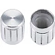 Silver Aluminum Alloy Potentiometer Knob Cap