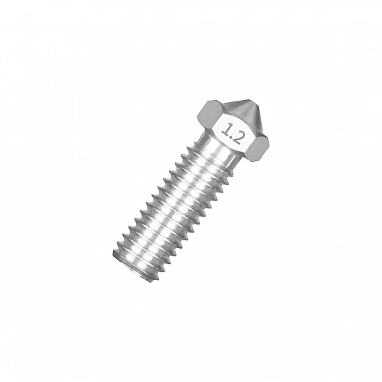 ﻿Stainless Steel 1.75/1.2mm E3D Nozzle