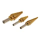 Triangular Shank HSS Steel Step Cone Drill Titanium Bit Set Hole Cutter - 3 pcs