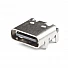 USB3.1 Type-C 6Pin SMD Female Socket Connector with 4 Fixed Feet | Without shrapnel