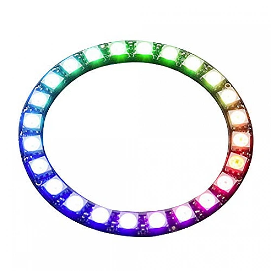 WS2812 5050 RGB LED Integrated Drive Ring Module, A05 24 Bit