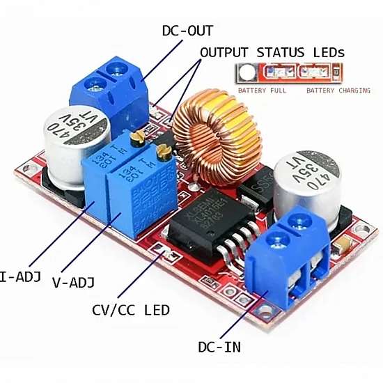 5A Constant Current and Voltage LED Drives Lithium Battery Charging Module