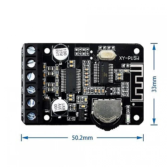 XY-P15W Stereo Bluetooth 5.0 Power Amplifier Board with Acrylic Sheet
