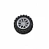31x2mm Plastic Wheel Toy Car DIY Accessories - Grey