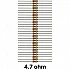 50 piece of 4.7 (4R7) ohm Resistor