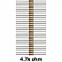 50 piece of 4.7k (4k7) ohm Resistor