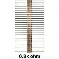 50 piece of 6.8k (6k8) ohm Resistor