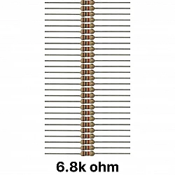 50 piece of 6.8k (6k8) ohm Resistor