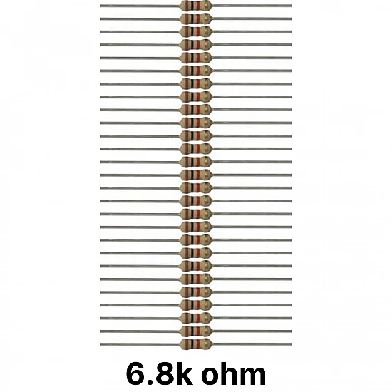 50 piece of 6.8k (6k8) ohm Resistor