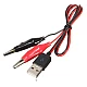 Red Black Alligator Test Clips to USB Male Connector Cable