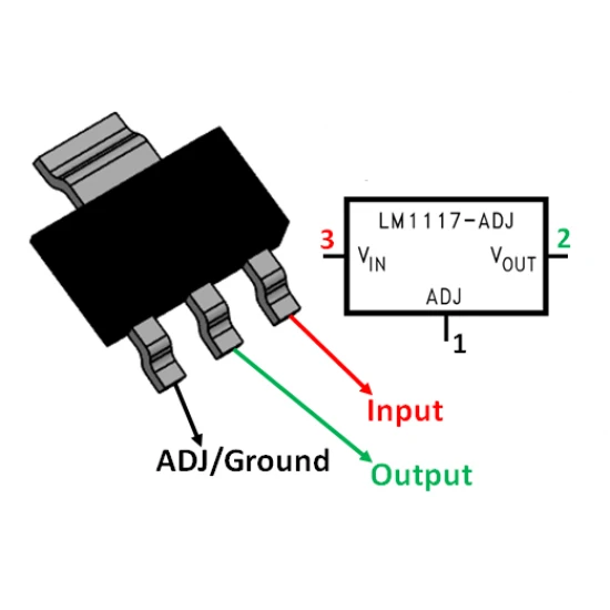 LM1117 5 Volt SOT223  Voltage Regulator IC - ICs - Integrated Circuits & Chips - Core Electronics