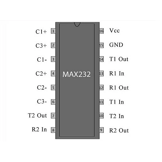 MAX232 - Dual Driver/Receiver IC - ICs - Integrated Circuits & Chips - Core Electronics