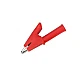 Insulated Copper Test Crocodile Clip - Red