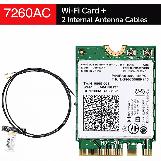 Intel 7260NGW Dual Band Wireless-AC 7260 WiFi Bluetooth 4.0 Card
