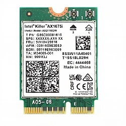 Intel Killer AX1675i Wi-Fi 6E AX211NGW Bluetooth 5.3 M.2 CNVio2 Card