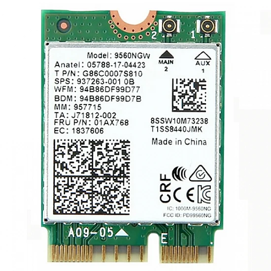 Intel Wireless-AC 9560NGW 1.73Gbps M.2 WiFi Module