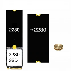 M.2 NVMe SSD Extension Adapter Bracket 2230 to 2280 Size Converter  - Screwless Installation Model