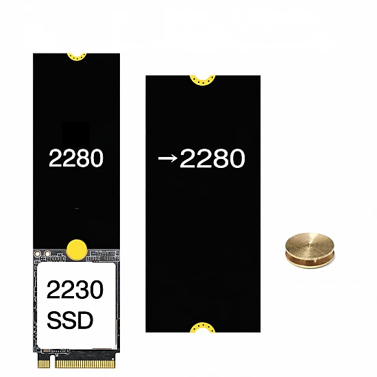 M.2 NVMe SSD Extension Adapter Bracket 2230 to 2280 Size Converter