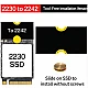 M.2 NVMe SSD Extension Bracket 2230 to 2242 Screwless Adapter