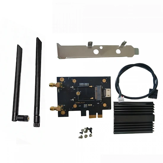 NGFF M.2 Wireless Network Card to PCI-E Adapter with Heatsink