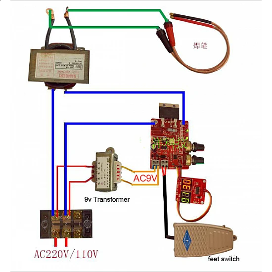 NY-D01 100A Digital Display Spot Welding Controller Board