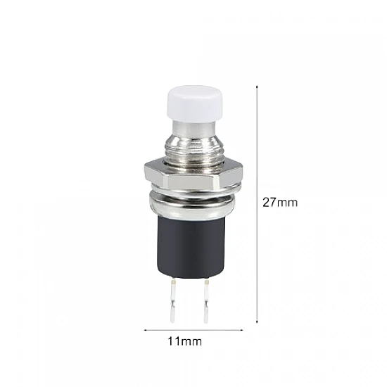 Push Through White Button Switch PBS-110