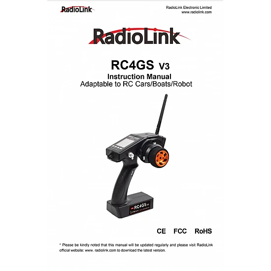 Radiolink RC4GS V3 remote with R6FG  6 Channels Receiver with built in Gyro